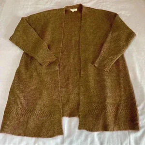 Peyton Primrose Cardigan Size 1X Open Front  Casual Metallic Accent Plus Size